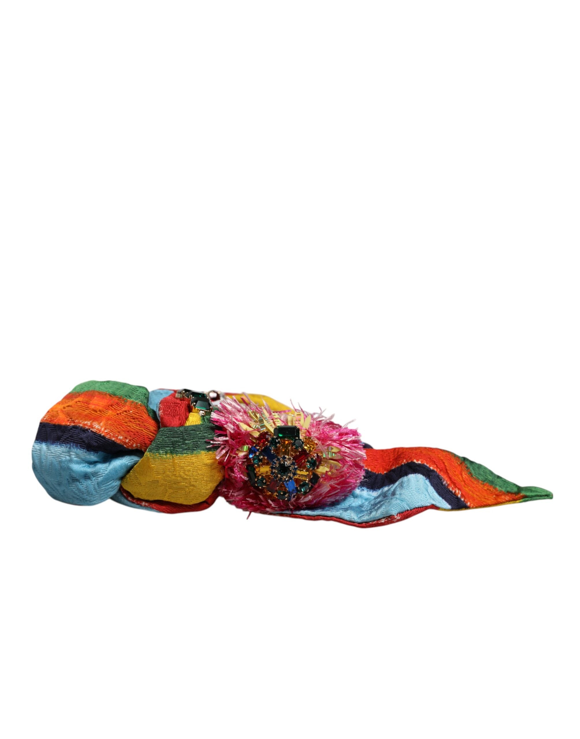 Dolce & Gabbana Dolce & Gabbana Multicolor Floral Crystal Embellished Diadem Women's Headband