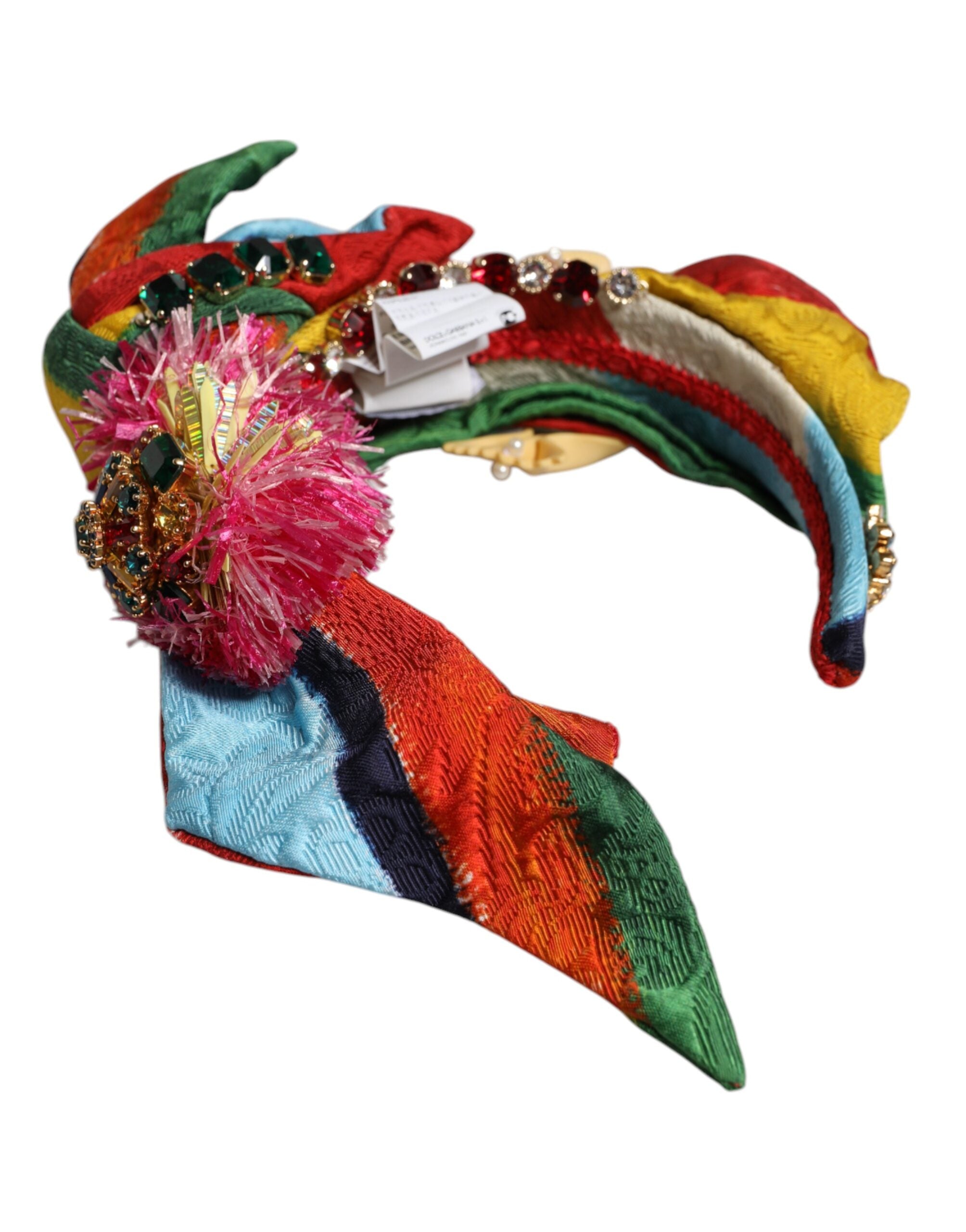 Dolce & Gabbana Dolce & Gabbana Multicolor Floral Crystal Embellished Diadem Women's Headband
