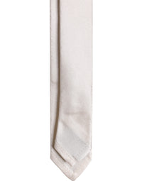 Dolce & Gabbana Dolce & Gabbana White Solid Silk Adjustable NeckMen's Men's Tie