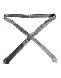 Dolce & Gabbana Metallic Silver Silk Adjustable NeckMen's Men's Tie