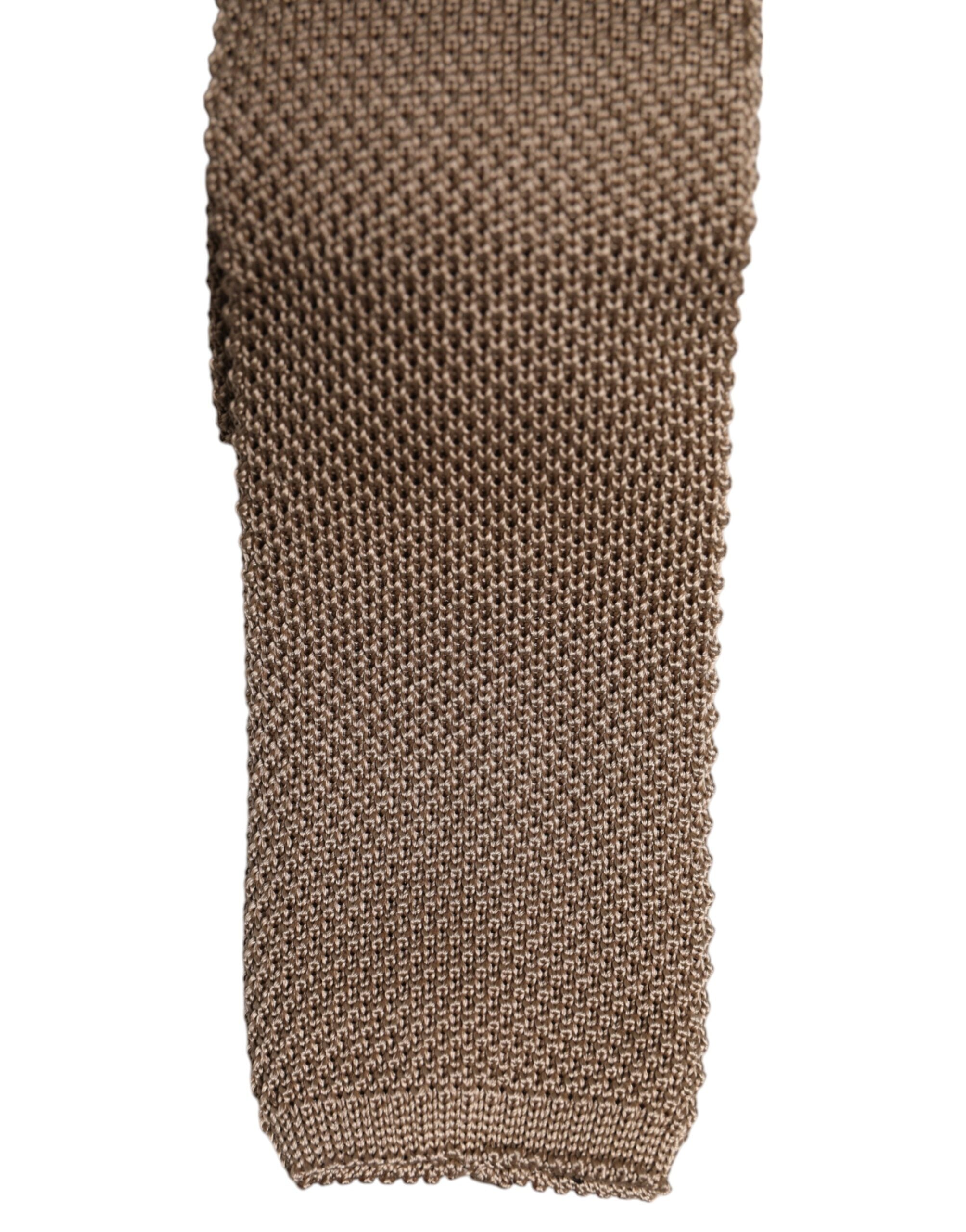 Dolce & Gabbana Dolce & Gabbana Brown Silk Adjustable NeckMen's Men's Tie