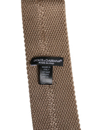 Dolce & Gabbana Dolce & Gabbana Brown Silk Adjustable NeckMen's Men's Tie