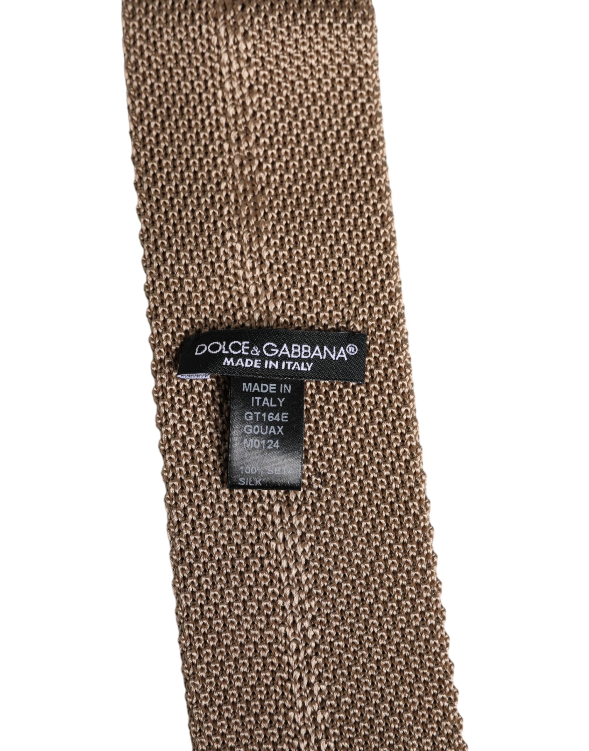 Dolce & Gabbana Dolce & Gabbana Brown Silk Adjustable NeckMen's Men's Tie
