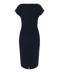 Alexander McQueen Alexander McQueen Womens Twist-Detail Crepe Midi Dress