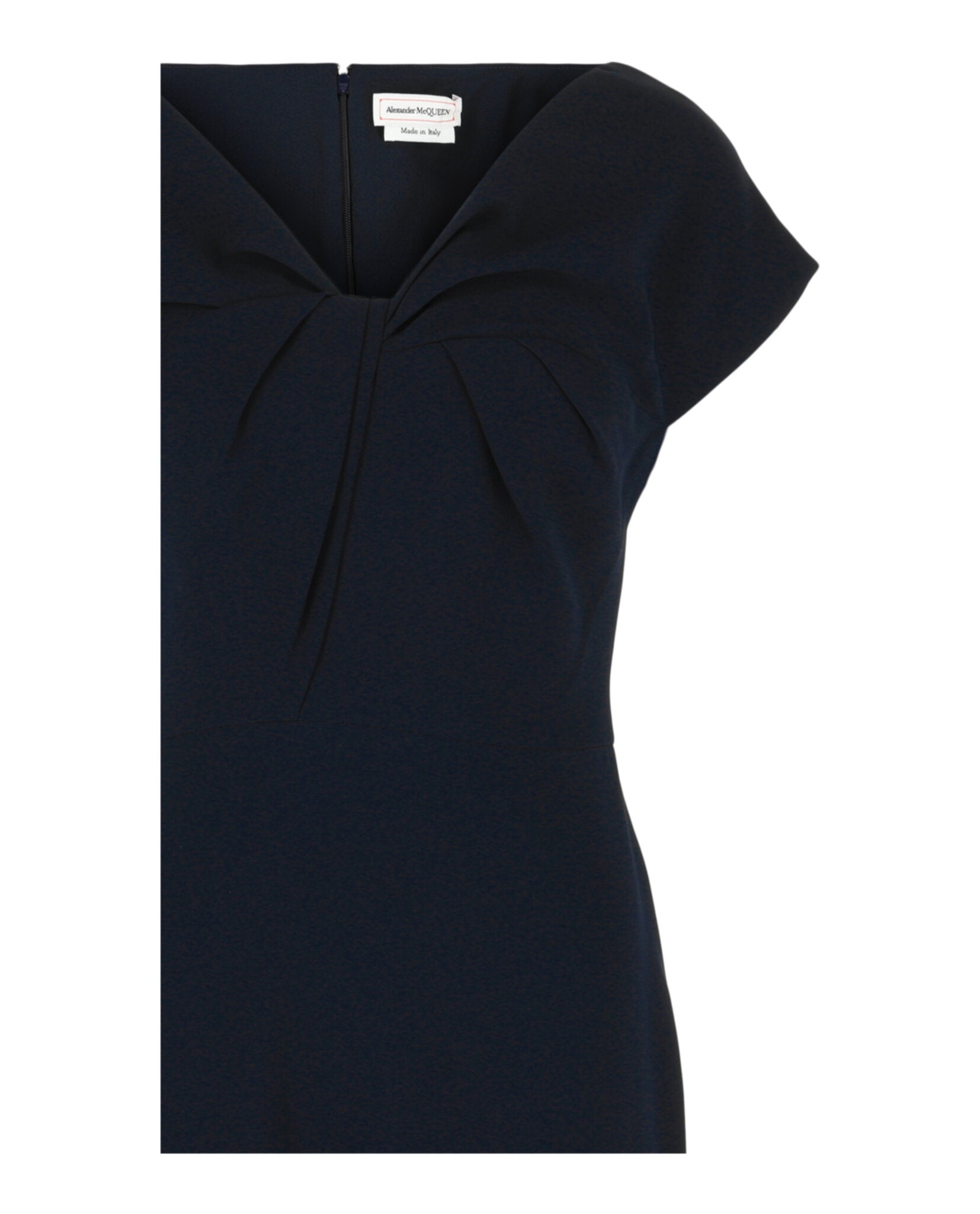 Alexander McQueen Alexander McQueen Womens Twist-Detail Crepe Midi Dress