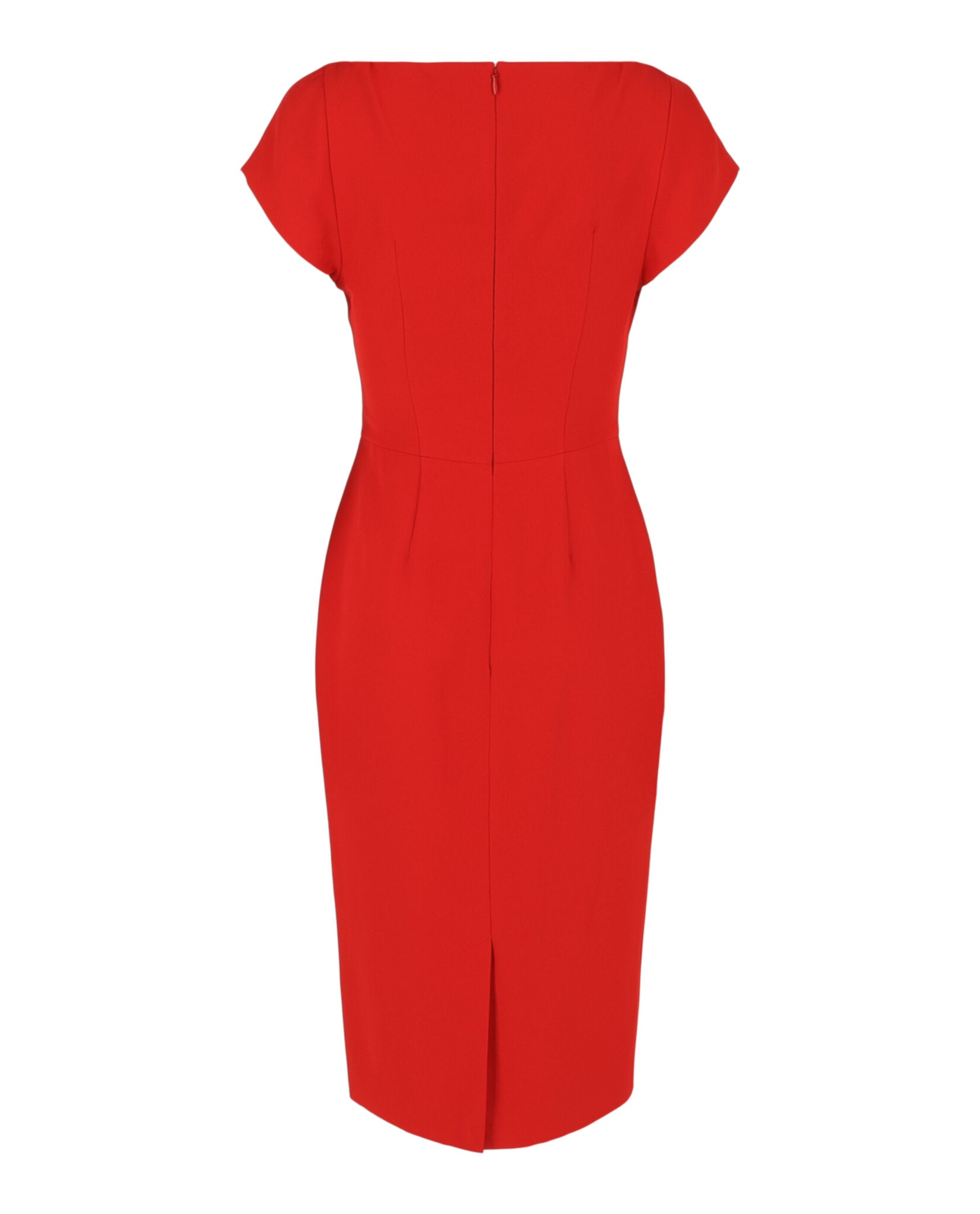 Alexander McQueen Alexander McQueen Womens Twist-Detail Crepe Midi Dress