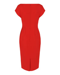 Alexander McQueen Alexander McQueen Womens Twist-Detail Crepe Midi Dress