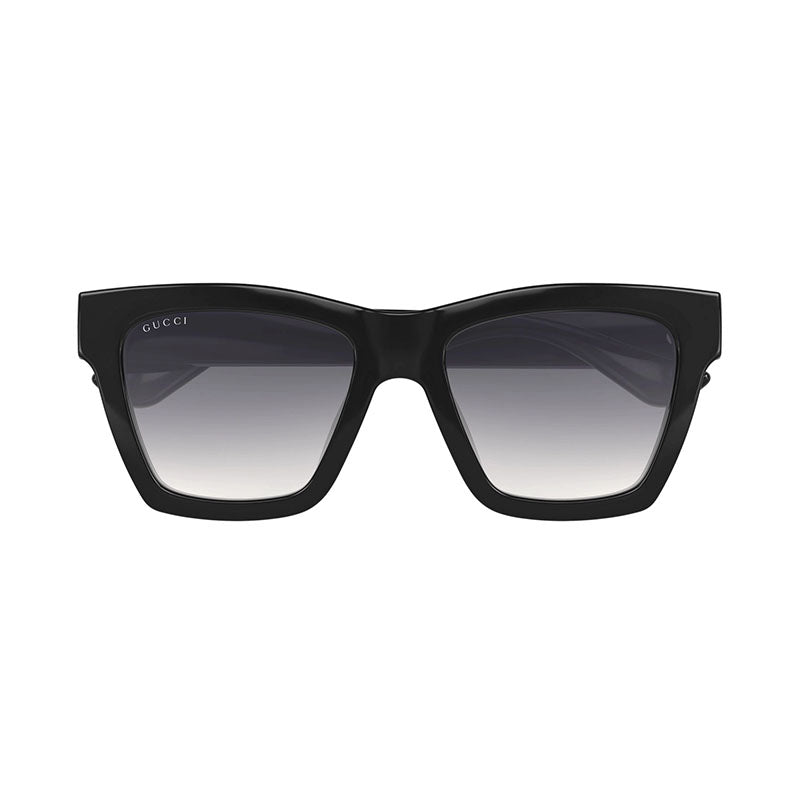 Gucci Sunglasses Square Full Rim, Black Frame and Grey Gradient Lens GG1714S001