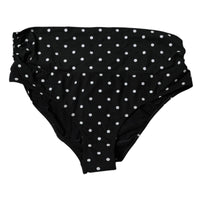 Dolce & Gabbana Black Polka Dot Swimsuit Bikini Bottom Women's Swimwear