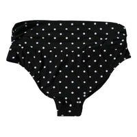 Dolce & Gabbana Black Polka Dot Swimsuit Bikini Bottom Women's Swimwear