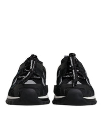 Dolce & Gabbana Black Mesh Sorrento Trekking Sneakers Women's Shoes