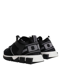 Dolce & Gabbana Black Mesh Sorrento Trekking Sneakers Women's Shoes