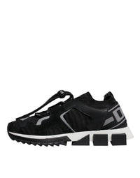 Dolce & Gabbana Black Mesh Sorrento Trekking Sneakers Women's Shoes