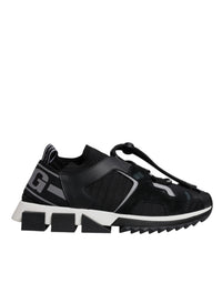 Dolce & Gabbana Black Mesh Sorrento Trekking Sneakers Women's Shoes