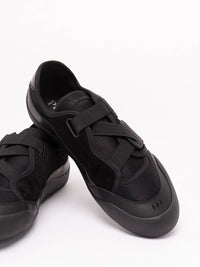 Prada Prada Men Speedrock Leather And Mesh Fabric Sneakers