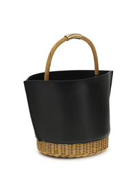 SACAI Sacai Women Leather And Rattan Handbag