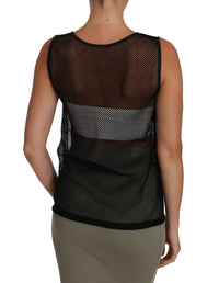 Dolce & Gabbana Black Mesh Transparent Blouse Women's T-shirt