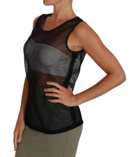 Dolce & Gabbana Black Mesh Transparent Blouse Women's T-shirt