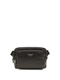 Prada Men Shoulder Bag In Aged-Effect Nappa Leather