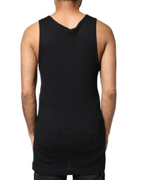 Dolce & Gabbana Black Cotton Rip Style Sleeveless Men Tank Men's T-shirt