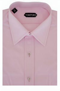 Tom Ford Cotton Point-Collar Dress Shirt Pink