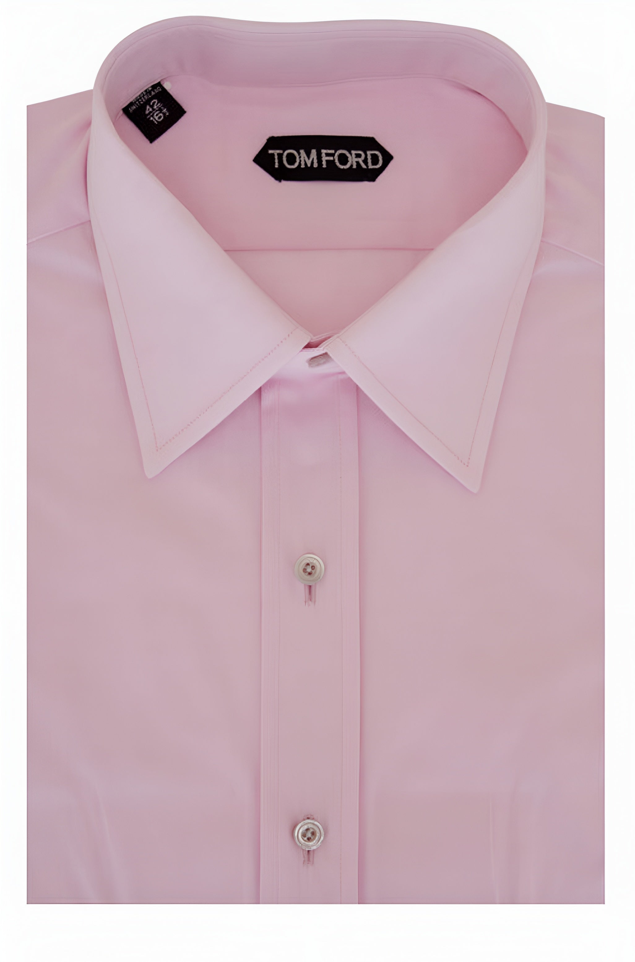 Tom Ford Cotton Point-Collar Dress Shirt Pink