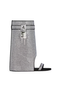 Givenchy Shark Lock Ankle Sandals 90_Silvery