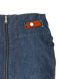 Fendi Women `Chambray` Denim Skirt