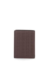 Valentino Garavani Valentino Garavani Men Vlogo Signature Perforated Leather Card Holder