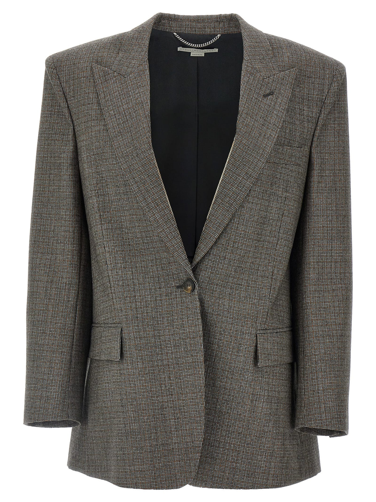 Stella Mccartney Women Single-Breasted Micro Houndstooth Blazer