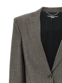 Stella Mccartney Women Single-Breasted Micro Houndstooth Blazer
