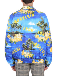 Gucci Men Giacca In Nylon Con Stampa