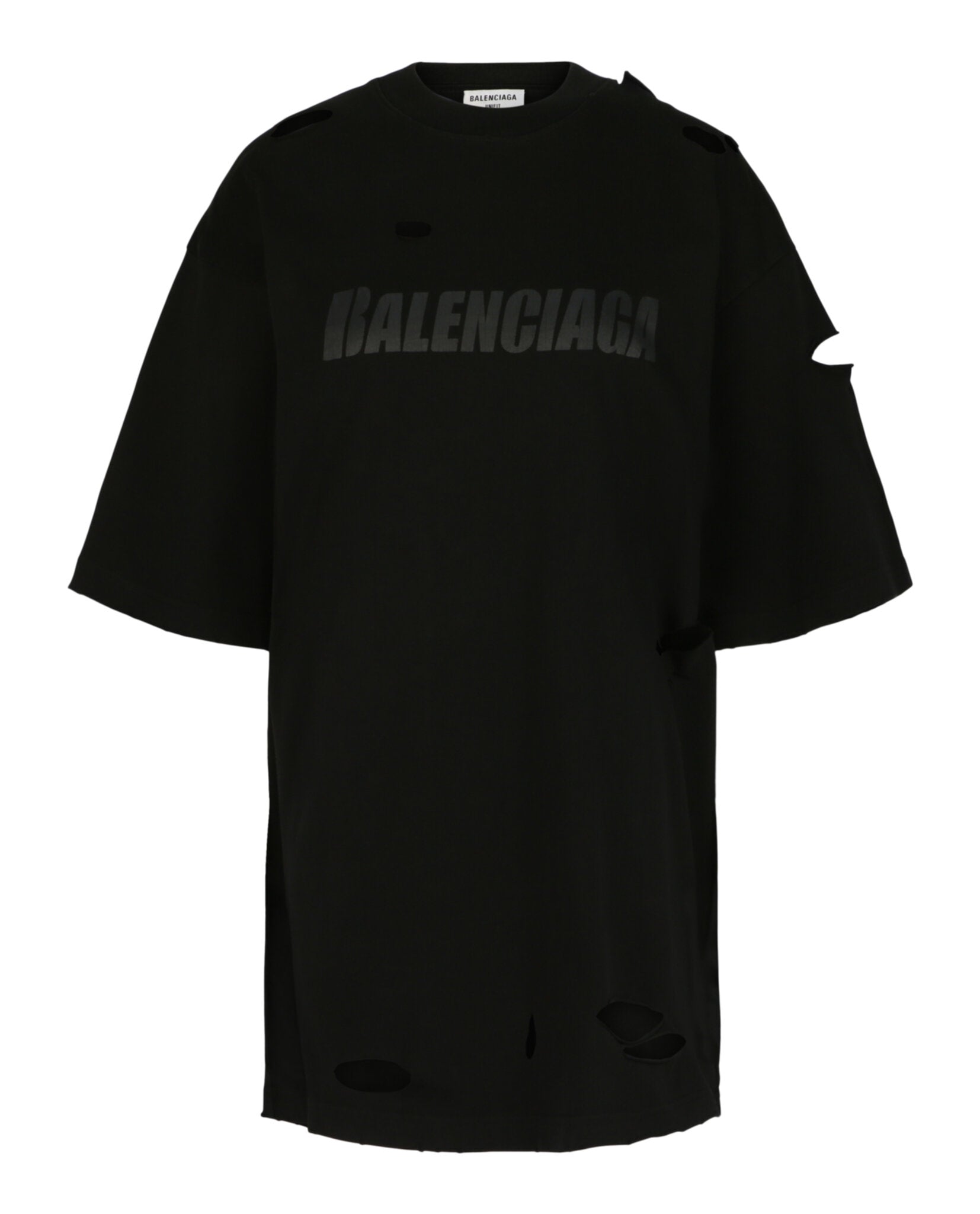 Balenciaga Balenciaga Womens Caps Destroyed Boxy Fit T-Shirt