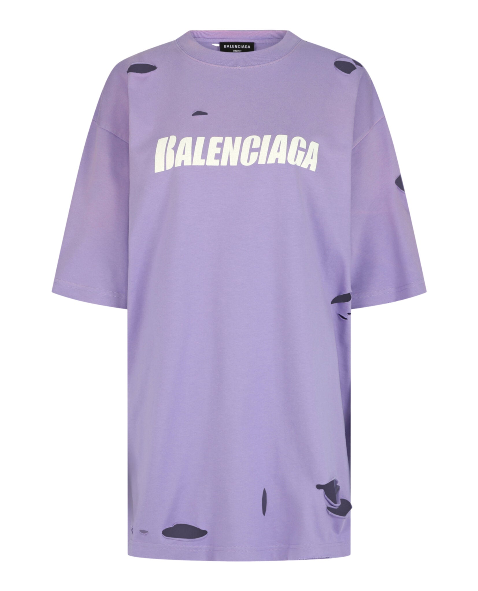 Balenciaga Balenciaga Womens Caps Destroyed Boxy Fit T-Shirt