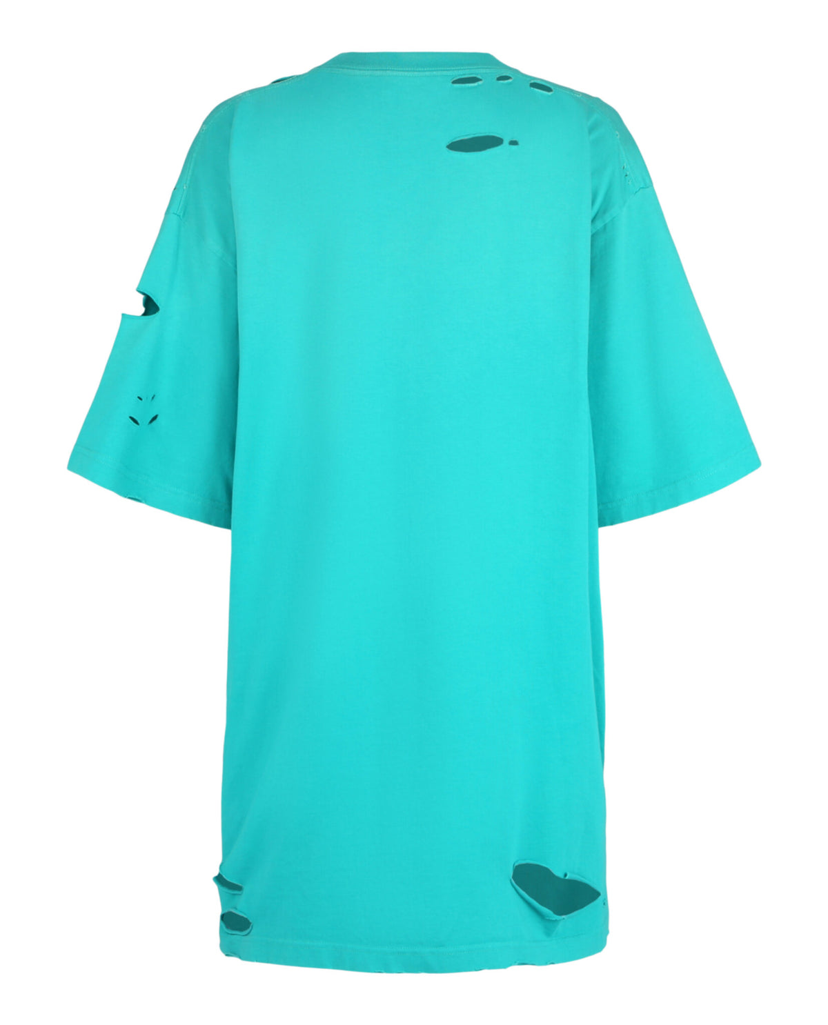 Balenciaga Womens Caps Destroyed Boxy Fit T-Shirt