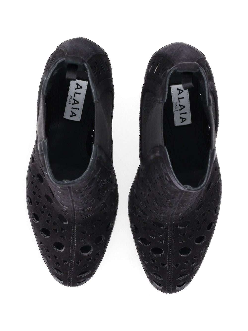 Alaïa Alaïa Women Vienne Perforated Suede Ankle Boots