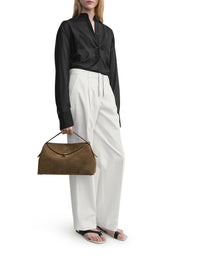 TOTEME Toteme Women T-Lock Suede Top Handle