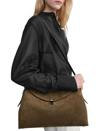 TOTEME Toteme Women T-Lock Suede Top Handle