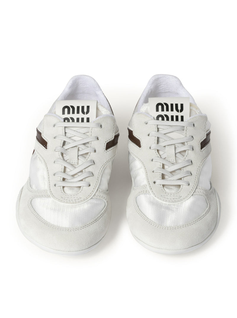 Miu Miu Miu Miu Women Gymnasium Sneakers In Technical Fabric And Suede