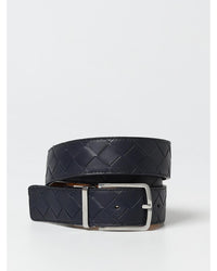 Bottega Veneta Intrecciato Leather Belt Men Blue One Size Fits All Blue