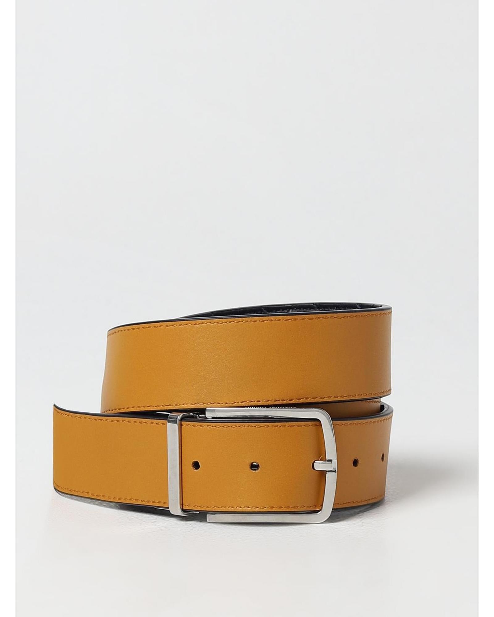 Bottega Veneta Intrecciato Leather Belt Men Blue