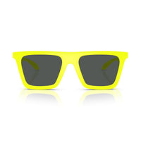 Versace Sunglasses Square Full Rim, Tropical Full Yellow Frame and Dark Grey Lens VE4468U544987