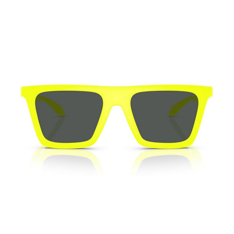 Versace Sunglasses Square Full Rim, Tropical Full Yellow Frame and Dark Grey Lens VE4468U544987