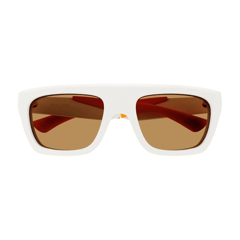Bottega Veneta Sunglasses Rectangle Full Rim, Black/Green Frame and Grey Lens BV1232S001