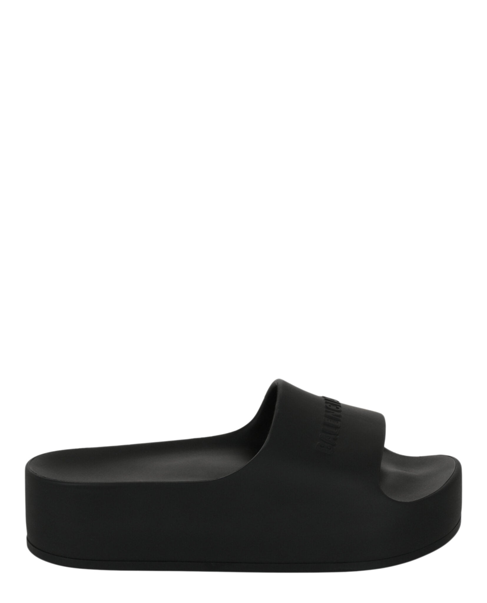Balenciaga Womens Chunky Logo Slide Sandals