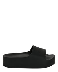 Balenciaga Womens Chunky Logo Slide Sandals