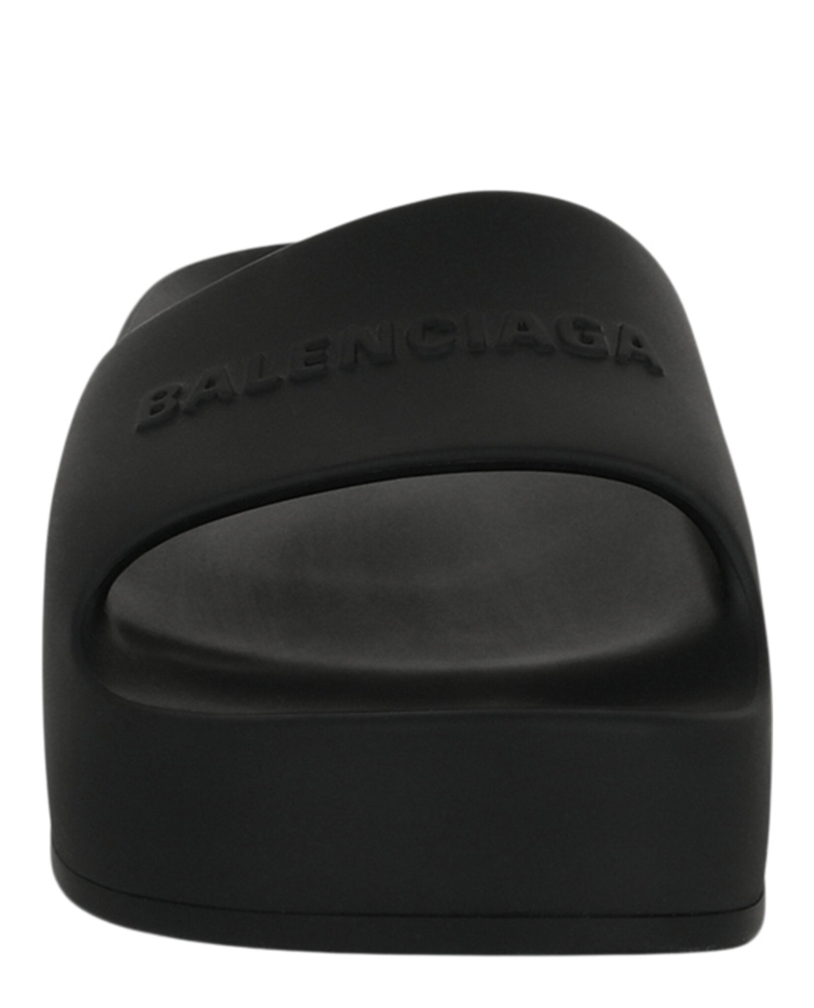 Balenciaga Womens Chunky Logo Slide Sandals