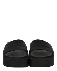 Balenciaga Womens Chunky Logo Slide Sandals