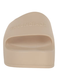 Balenciaga Womens Chunky Logo Slide Sandals