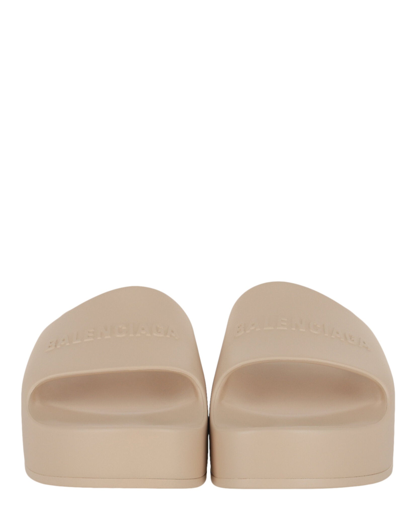 Balenciaga Womens Chunky Logo Slide Sandals